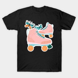 Roller Skates and Butterflies T-Shirt